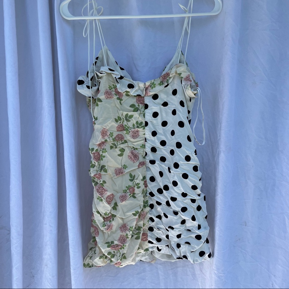 NWT For Love & Lemons Mochi Shirred Mini Dress - Picture 9 of 9